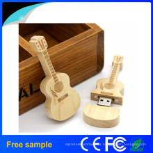 Madera eléctrica Gitar Forma USB Flash Drives